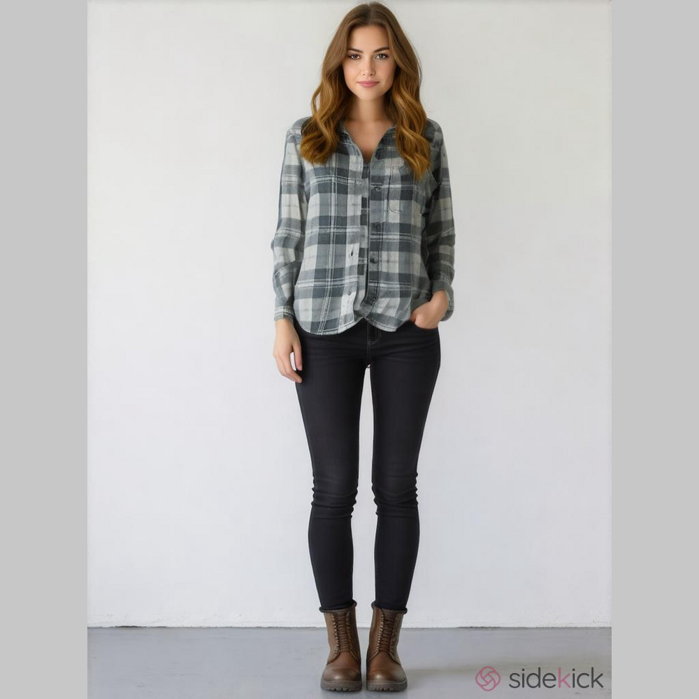 Eddie Bauer Plaid Fleece Button Down